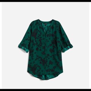 Katie Split Neck Hi Low Hem Blouse